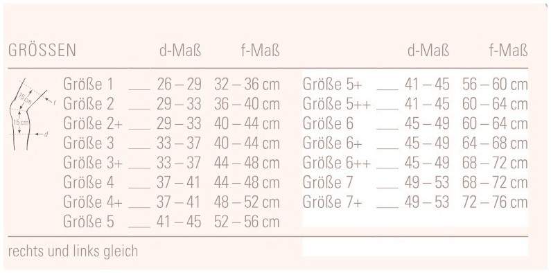 Bort Stabilogen Knieb.Haftband Kurz Gr.7+ Silber
