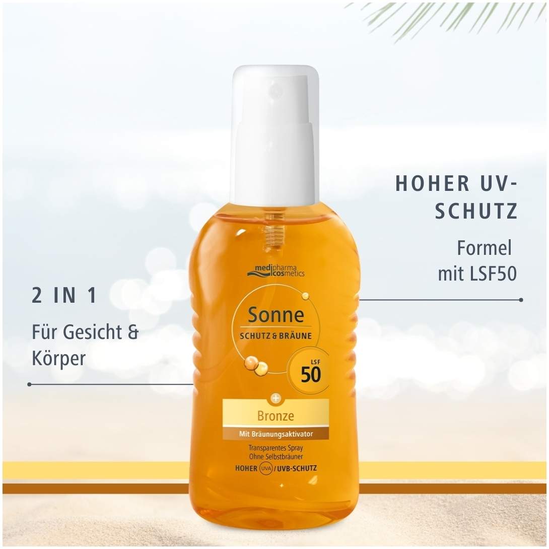 medipharma cosmetics Sonne Schutz & Bräune Bronze LSF 50 200 ml Pumpspray