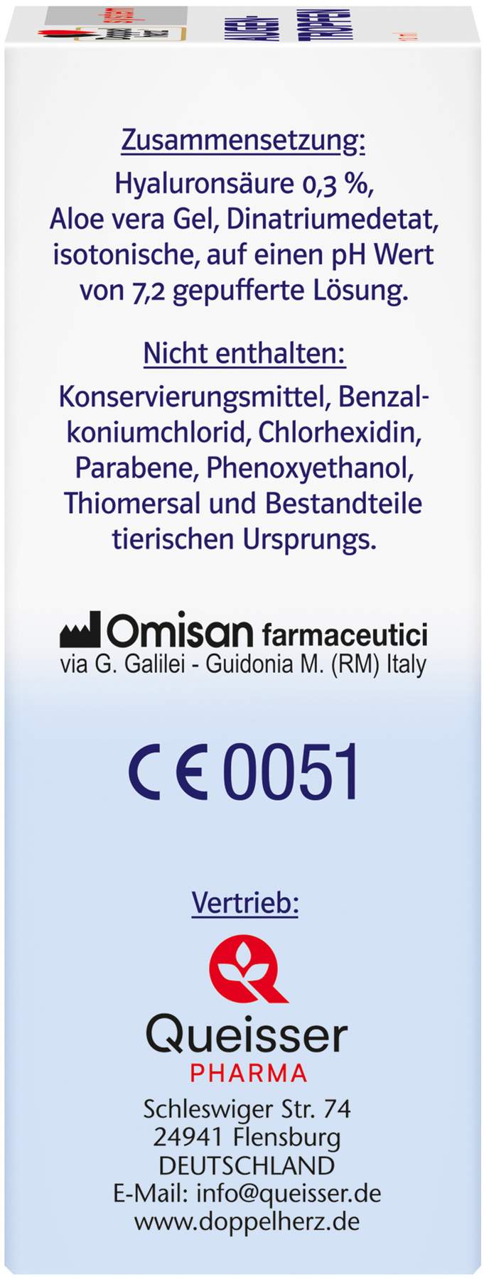 Doppelherz System Augentropfen Hyaluron 0,3% + Aloe Vera 10 ml