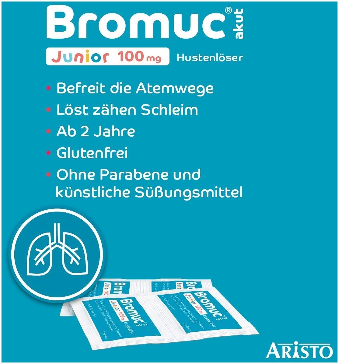 Bromuc Akut Junior 100 mg Hustenlöser 20 Brausetabletten