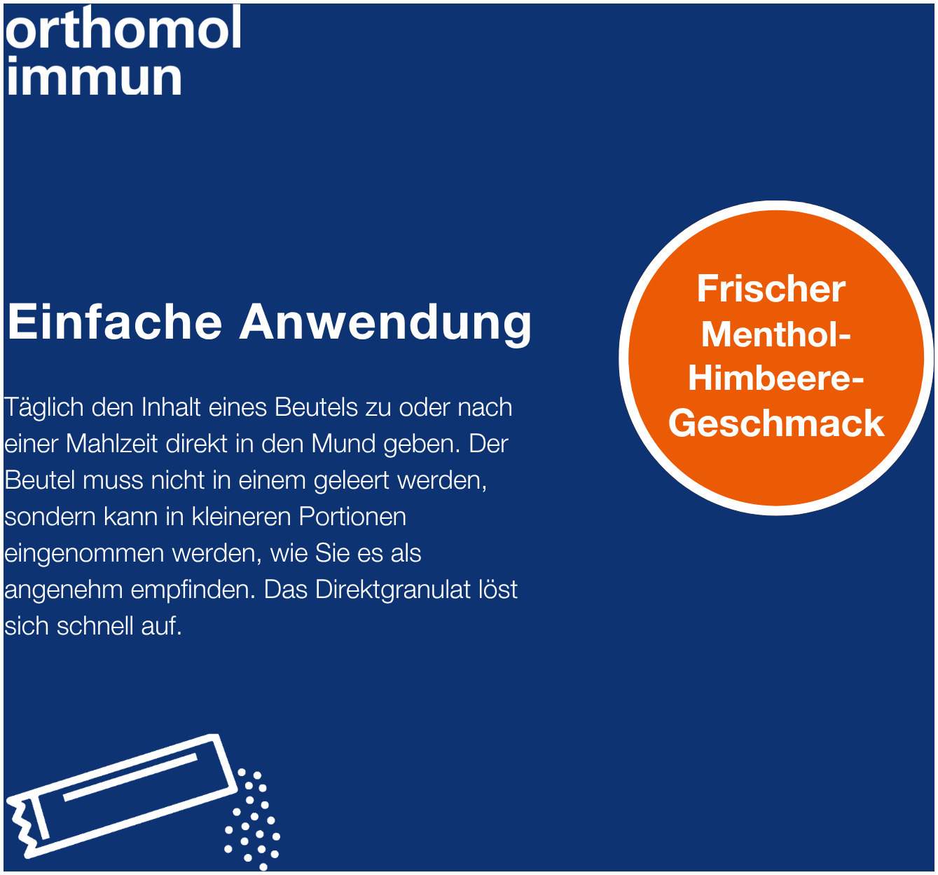 Orthomol Immun Direktgranulat Himbeer-Menthol 30 Beutel