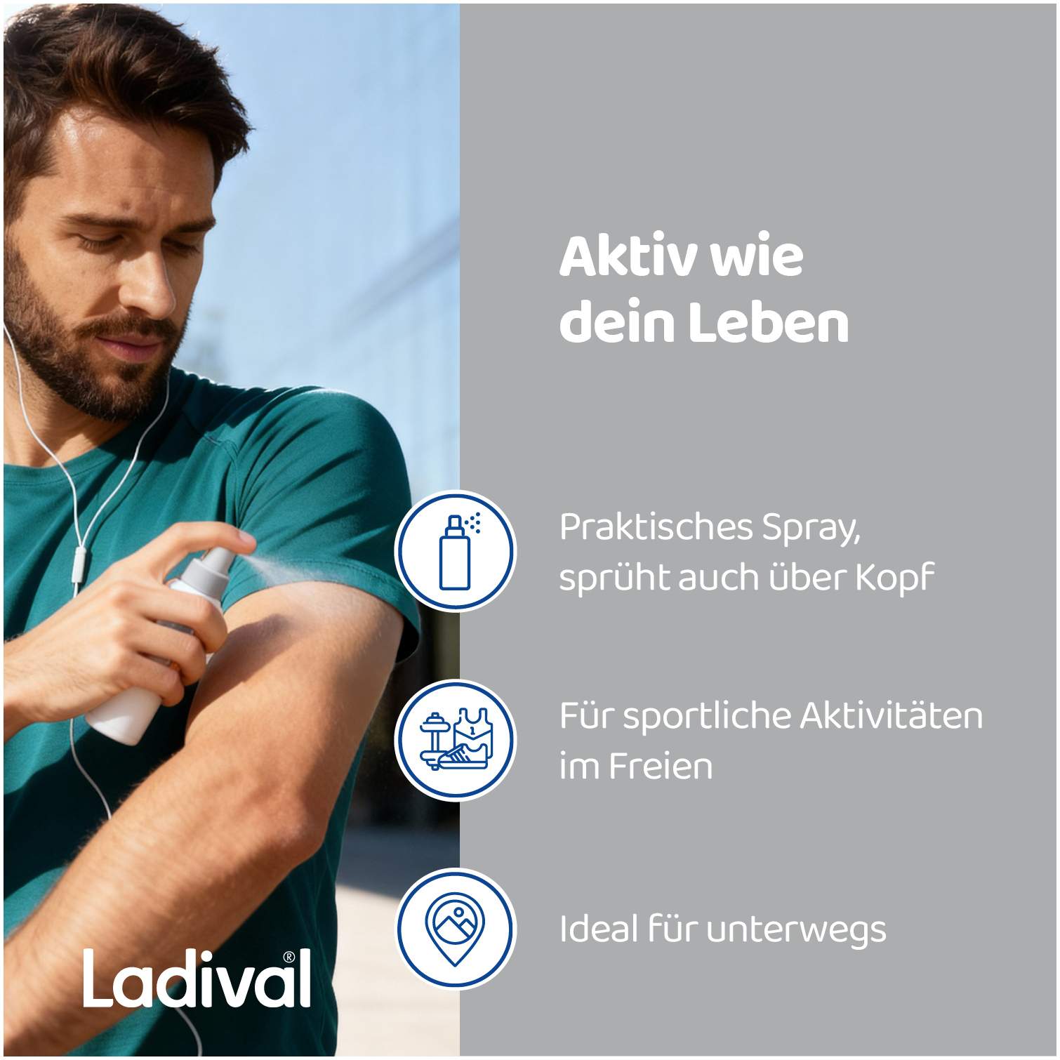 Ladival Aktiv Sonnenschutz-Spray LSF 50+ 150 ml