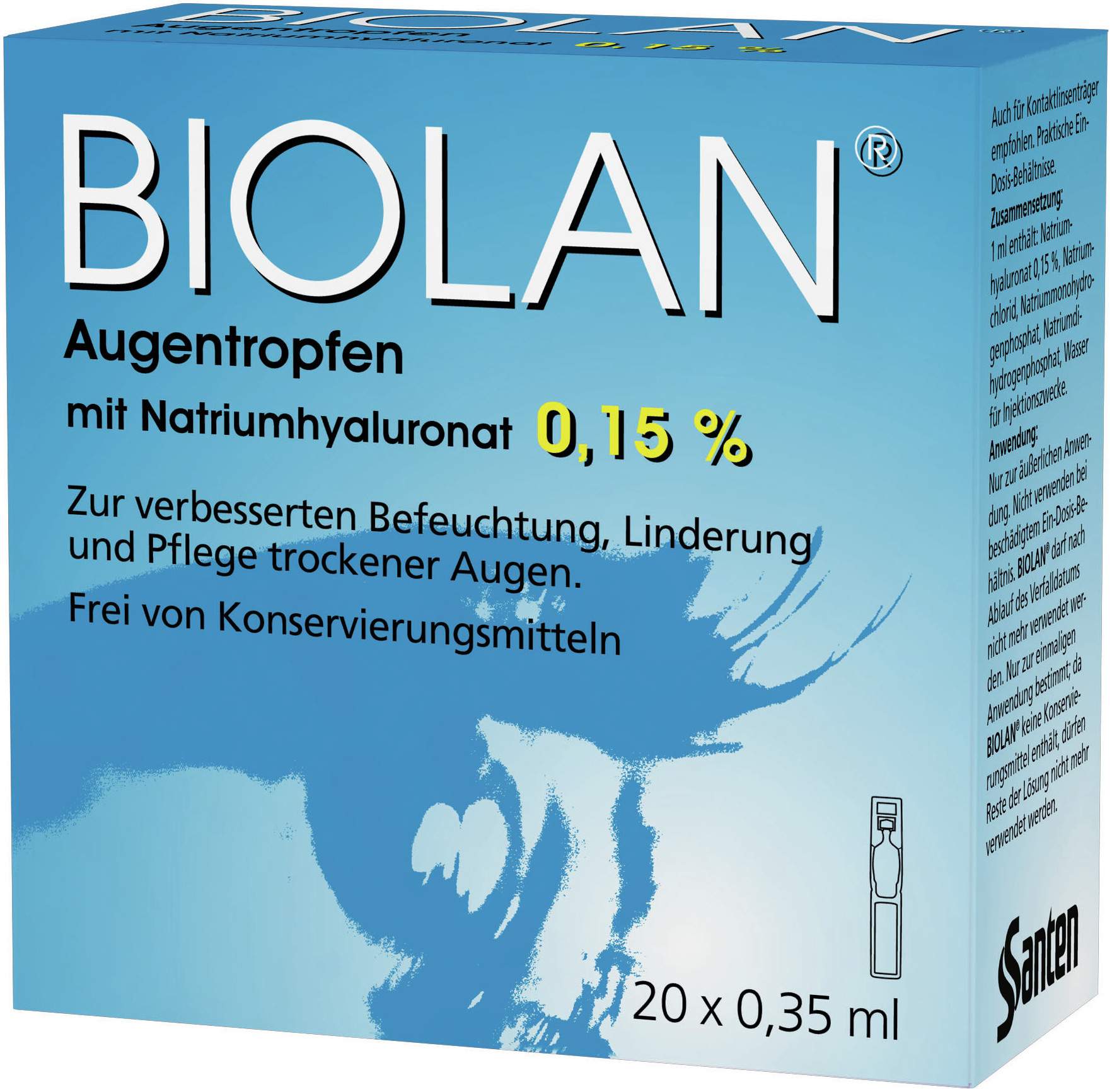 Biolan Augentropfen Einzeldosispipetten 20x0.35 Ml...
