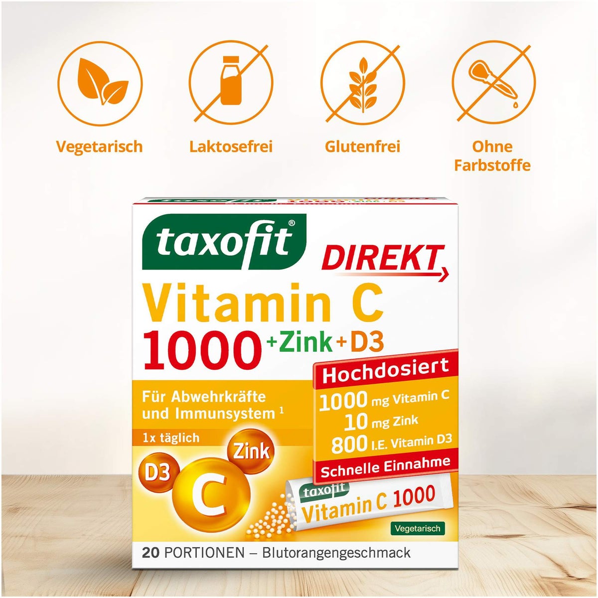 Taxofit Vitamin C 1000 direkt Granulat 20 Beutel