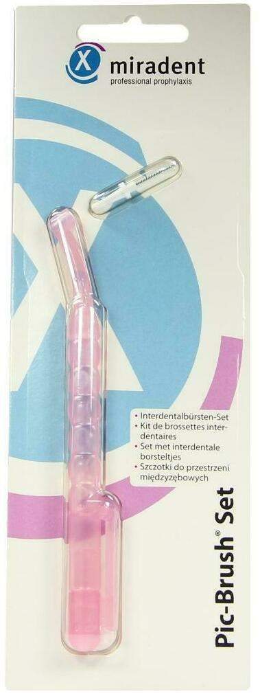 Miradent 1 Interdental Buerste Pic Brush 1er Set Pink