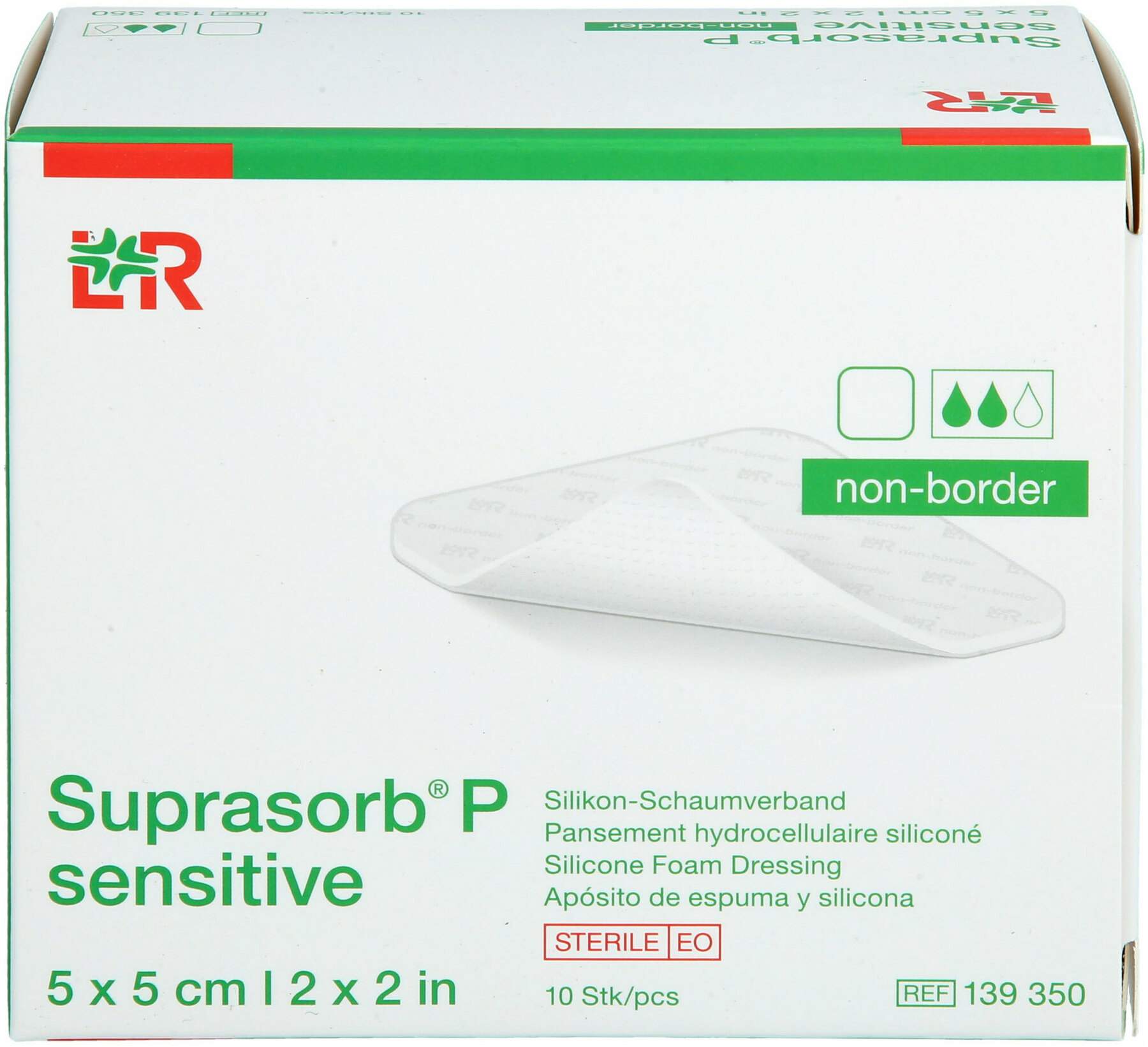 Suprasorb P Sensitive Pu-Schaumv.Non-Bor.5 X 5 cm 10 Stk