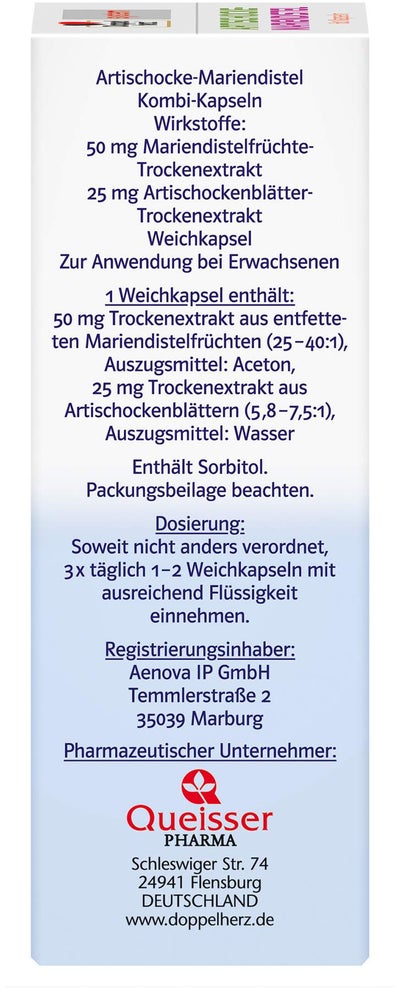 Doppelherz system Artischocke Mariendistel 60 Weichkapseln