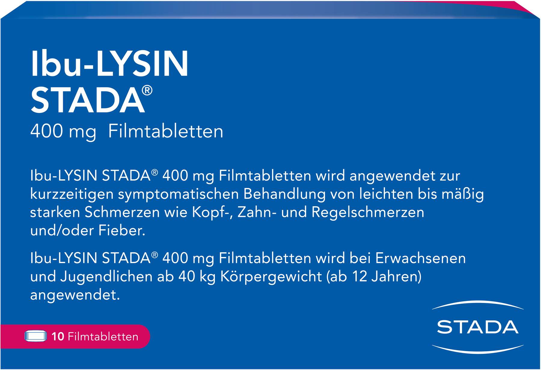 Ibu-Lysin Stada 400 mg 10 Filmtabletten