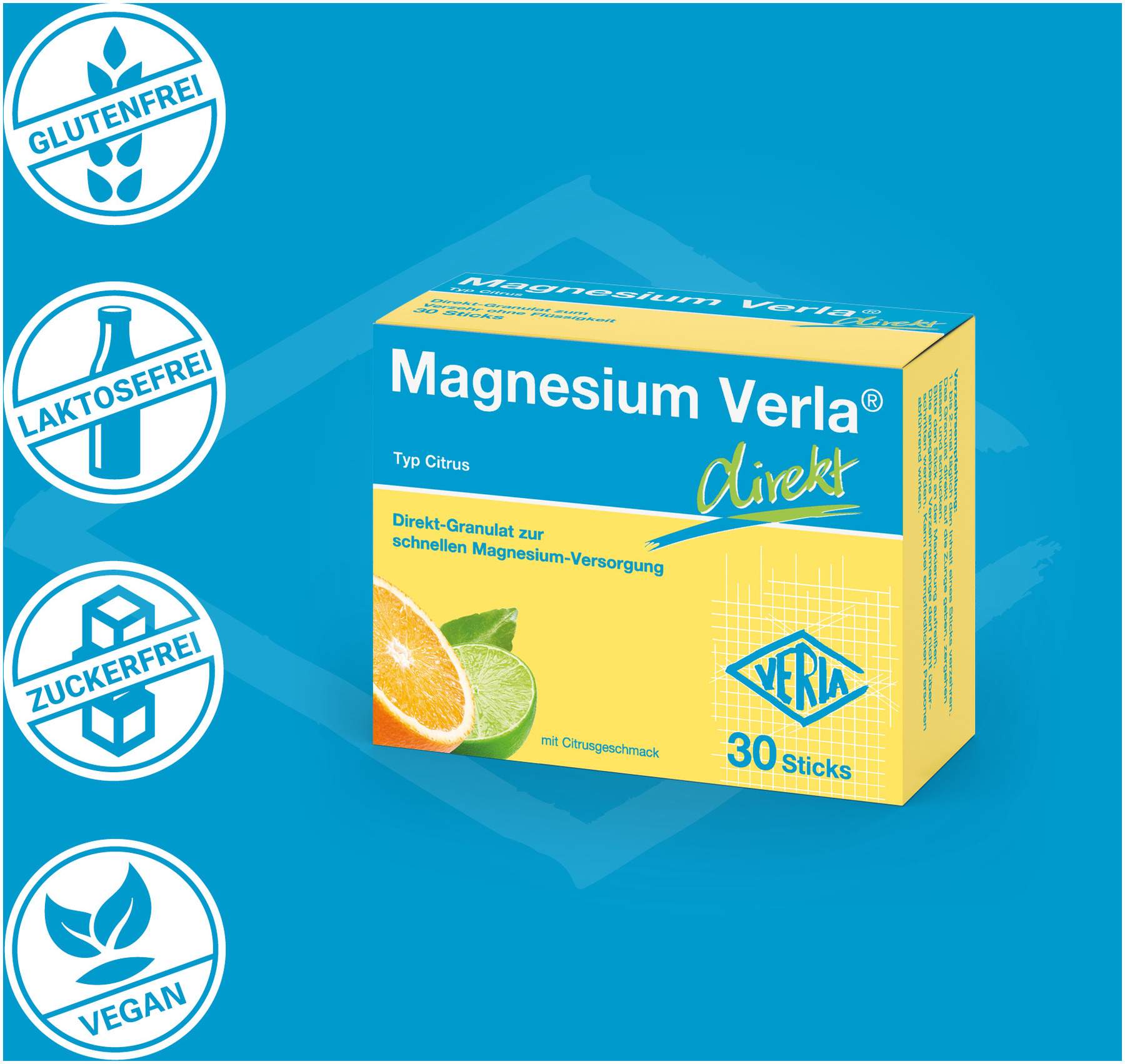 Magnesium Verla Direkt Citrus 30 Granulatbeutel