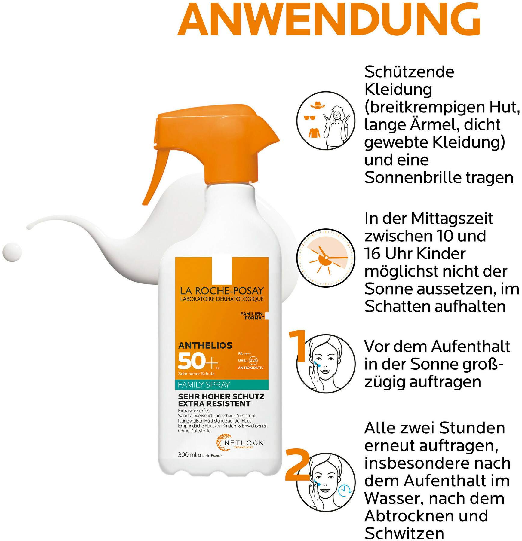 La Roche Posay Anthelios Family Spray LSF 50 Ohne Parfum 300 ml
