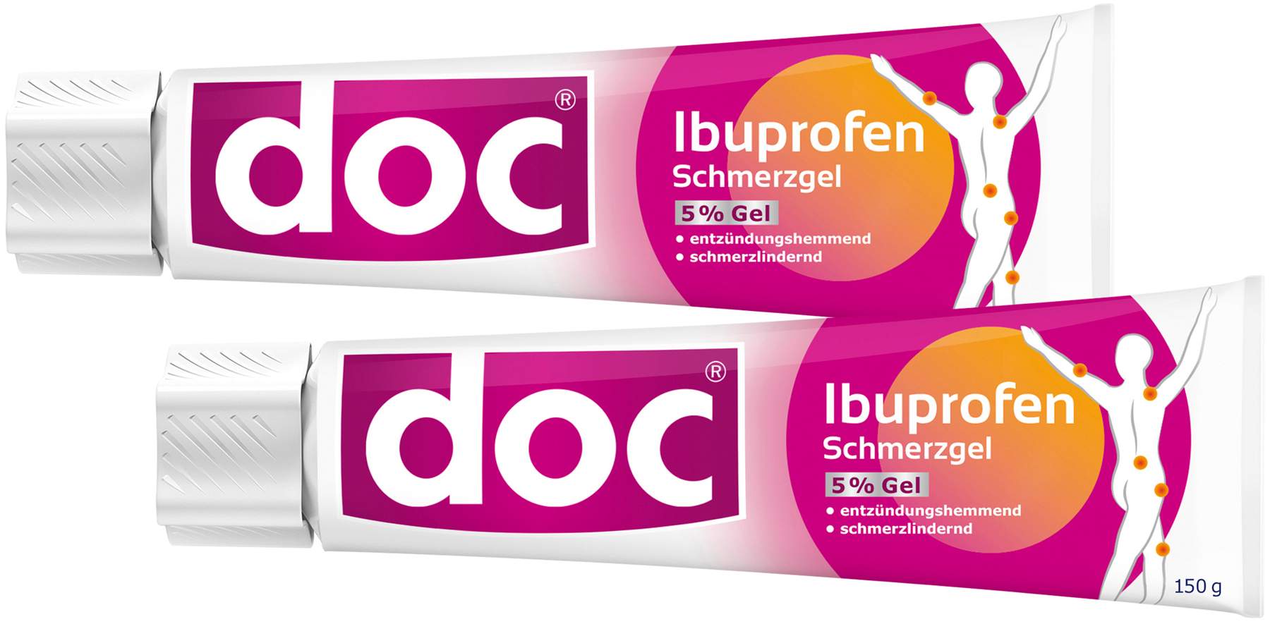 Sparset DOC Ibuprofen Schmerzgel 2 x 150 g