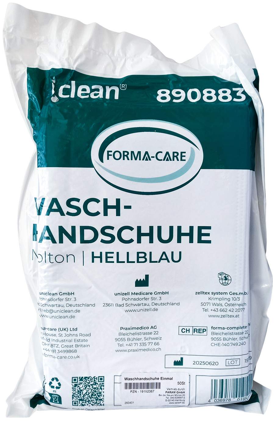 Waschhandschuhe Einmal