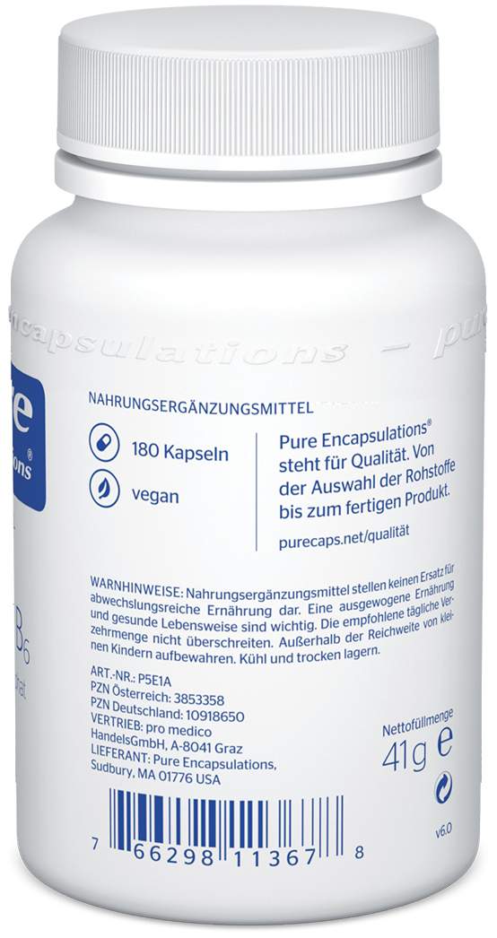Pure Encapsulations Vitamin B6 P5p 180 Kapseln