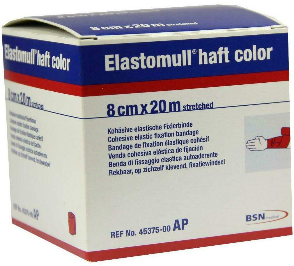 Elastomull Haft Color 20mx8cm Rot Fixierbinde