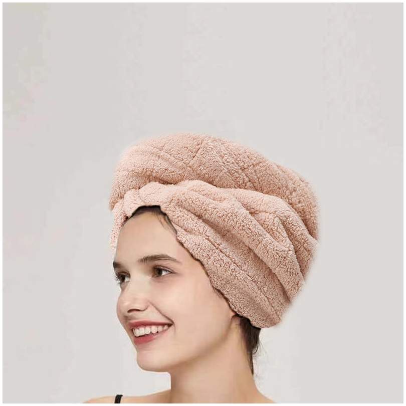 Haarturban aus Microfaser, beige 1 Stück