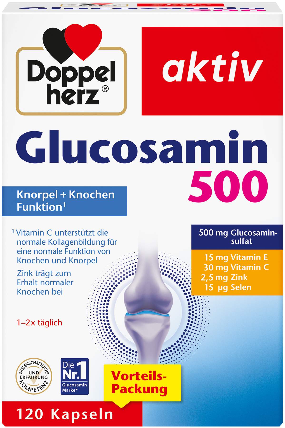 Doppelherz Aktiv Glucosamin 500 120 Kapseln