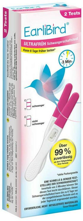 EarliBird Ultrafrüh Schwangerschaftstest 2 Stück