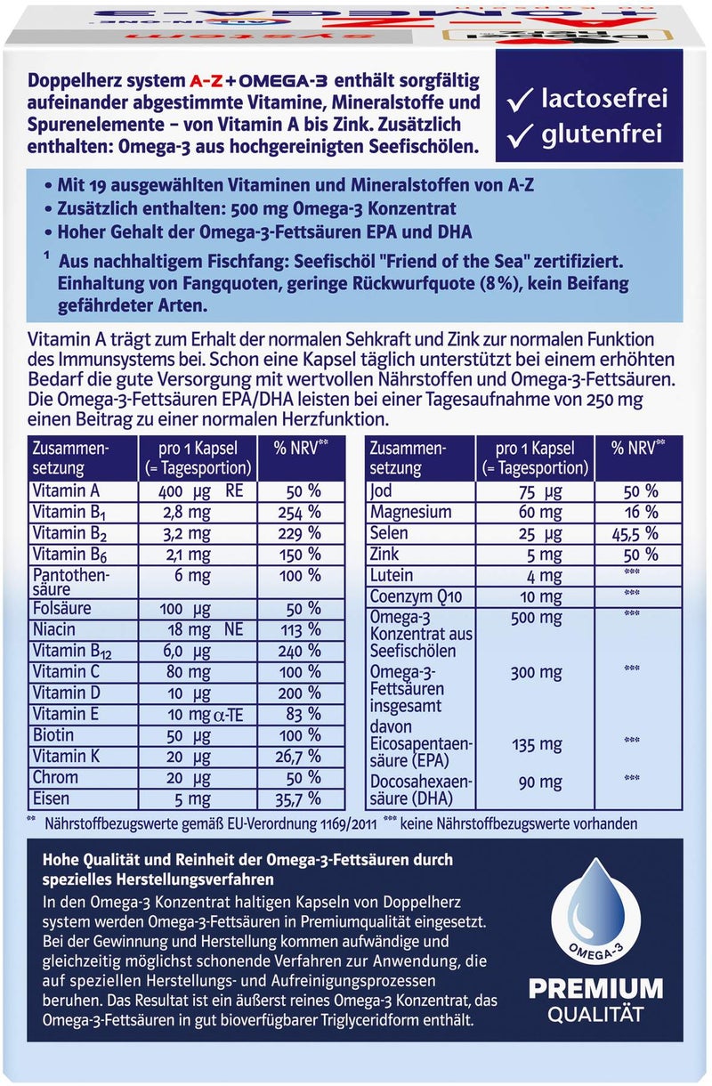 Doppelherz system A-Z + Omega-3 all-in-one 60 Kapseln