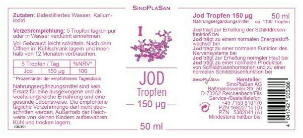 Jod Tropfen 150 µg 50 ml