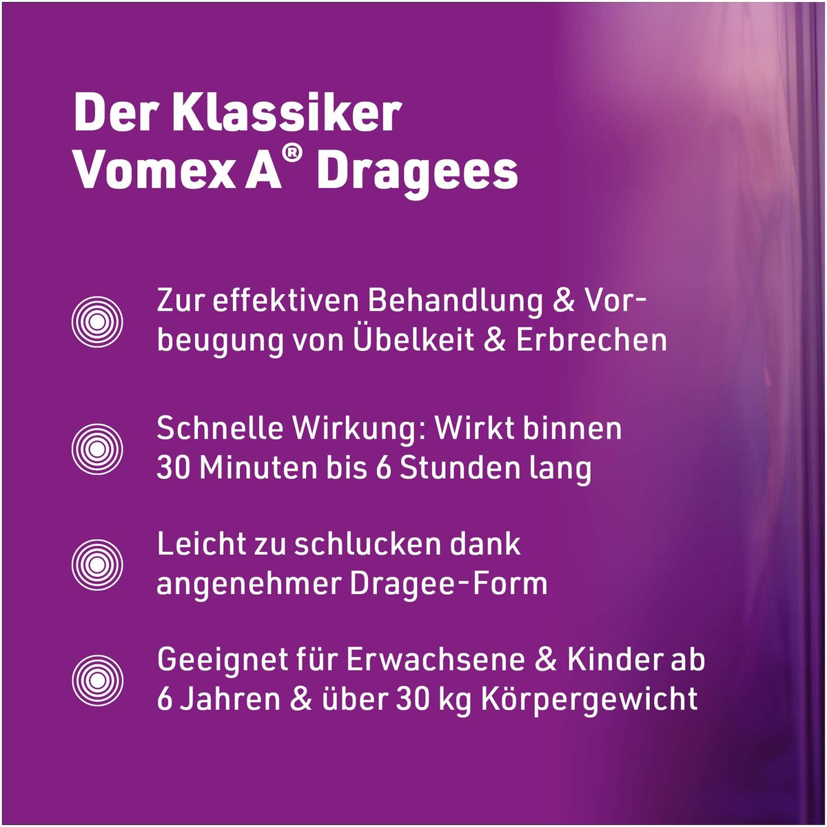 Vomex A Dragees 50 mg 20 überzogene Tabletten