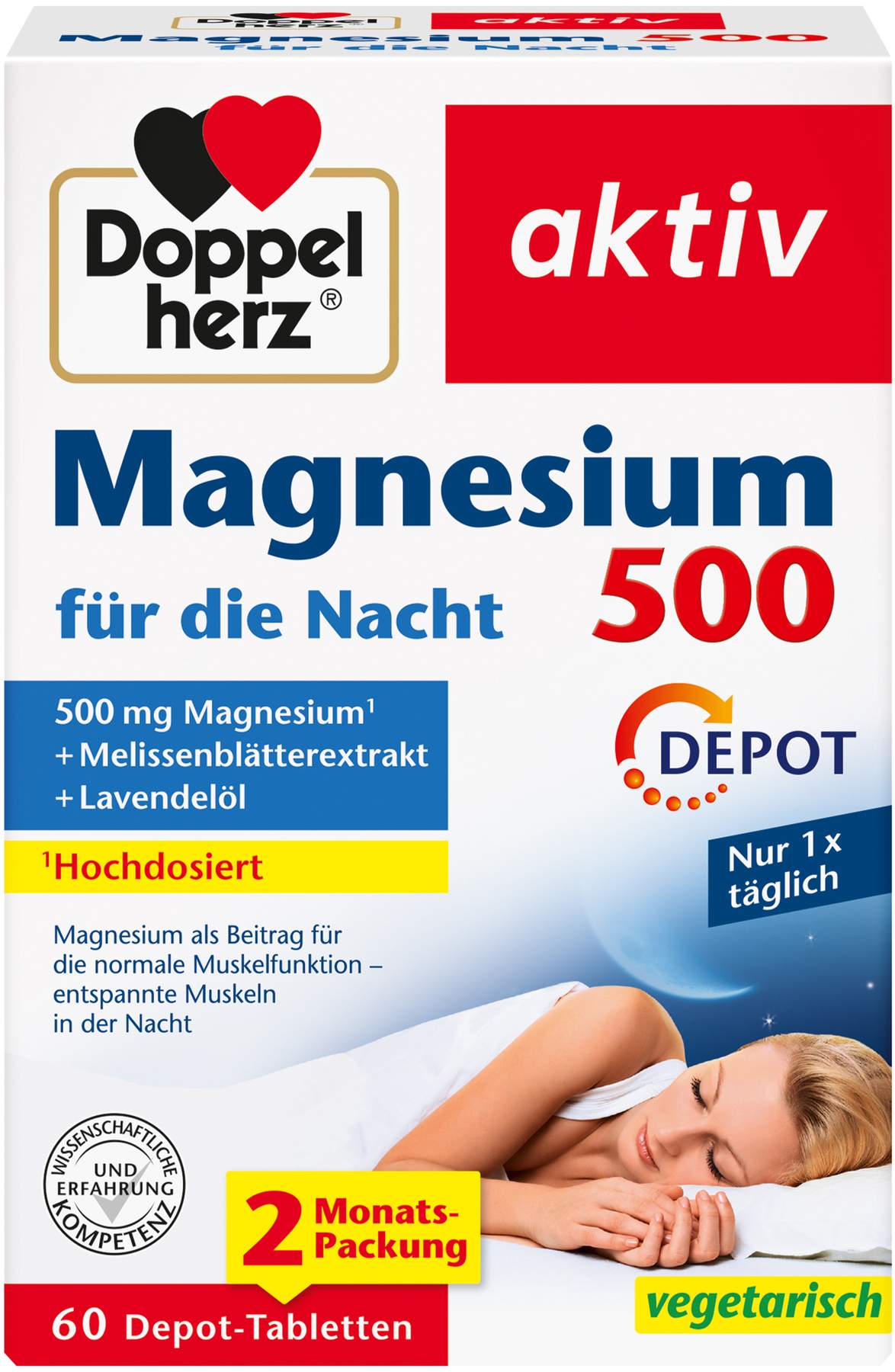 Doppelherz Aktiv Magnesium 500 Für die Nacht 60 Tabletten