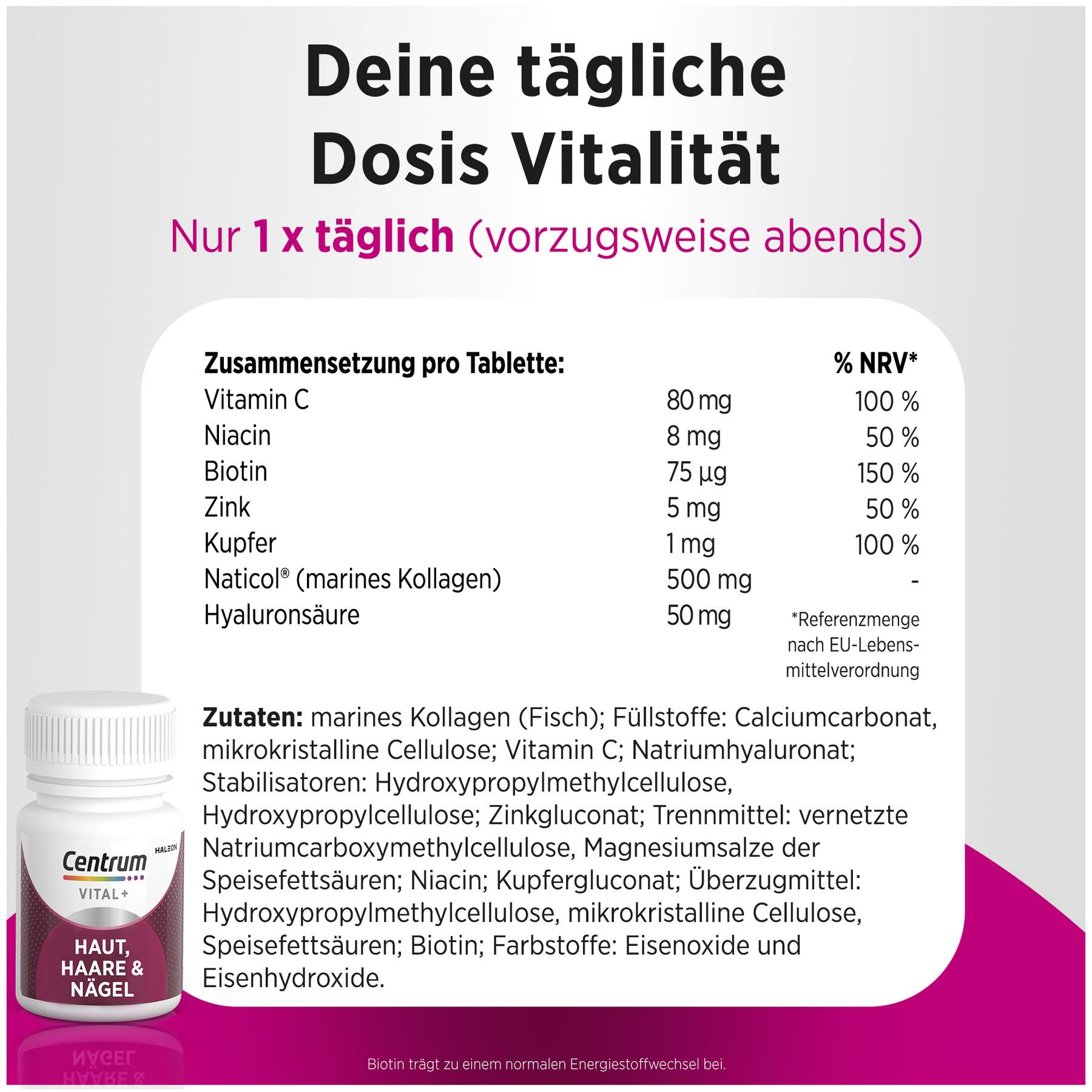 Centrum Vital + Haut Haare & Nägel 30 Tabletten