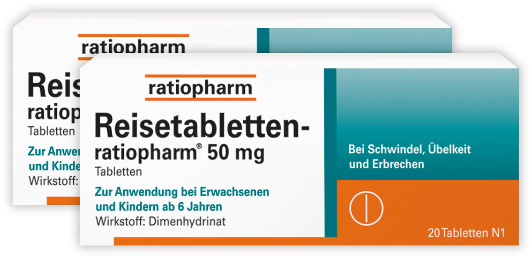Reisetabletten ratiopharm 2 x 20 Tabletten