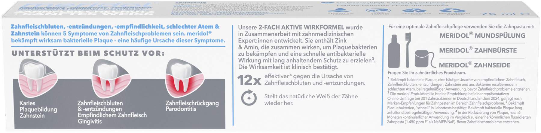 Meridol Sanftes Weiss 75 ml Zahnpasta