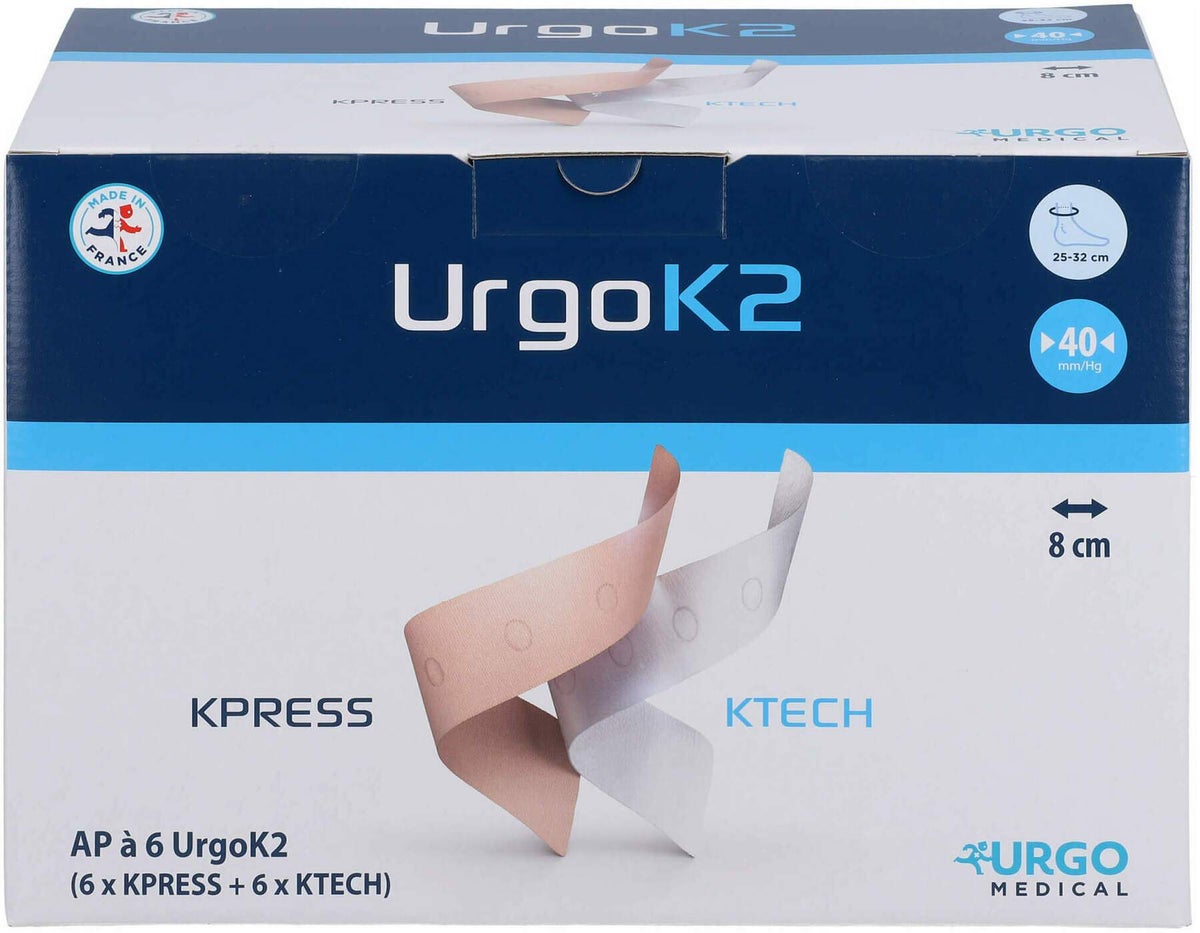 Urgok2 Kompr. Syst. 8 cm Knöchelumf. 25 - 32 cm 6 Stück