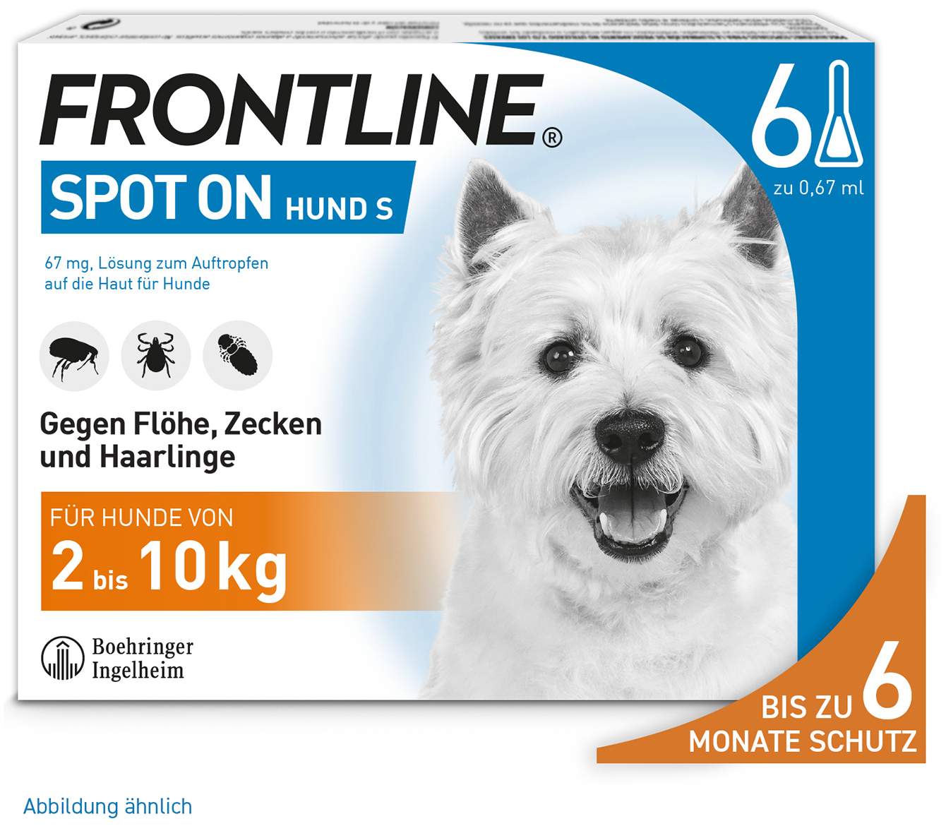 Frontline Spot On Hund S 2-10 kg 6 Pipetten