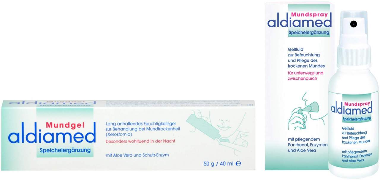 Aldiamed Mundgel zur Speichelergänzung 50 g + Mundspray zur Speichelergänzung