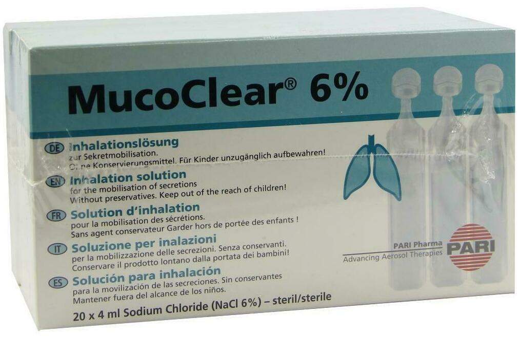 Mucoclear 6% Nacl Inhalationslösung 60x4 ml Inhalationslösung - Zur Inhalation