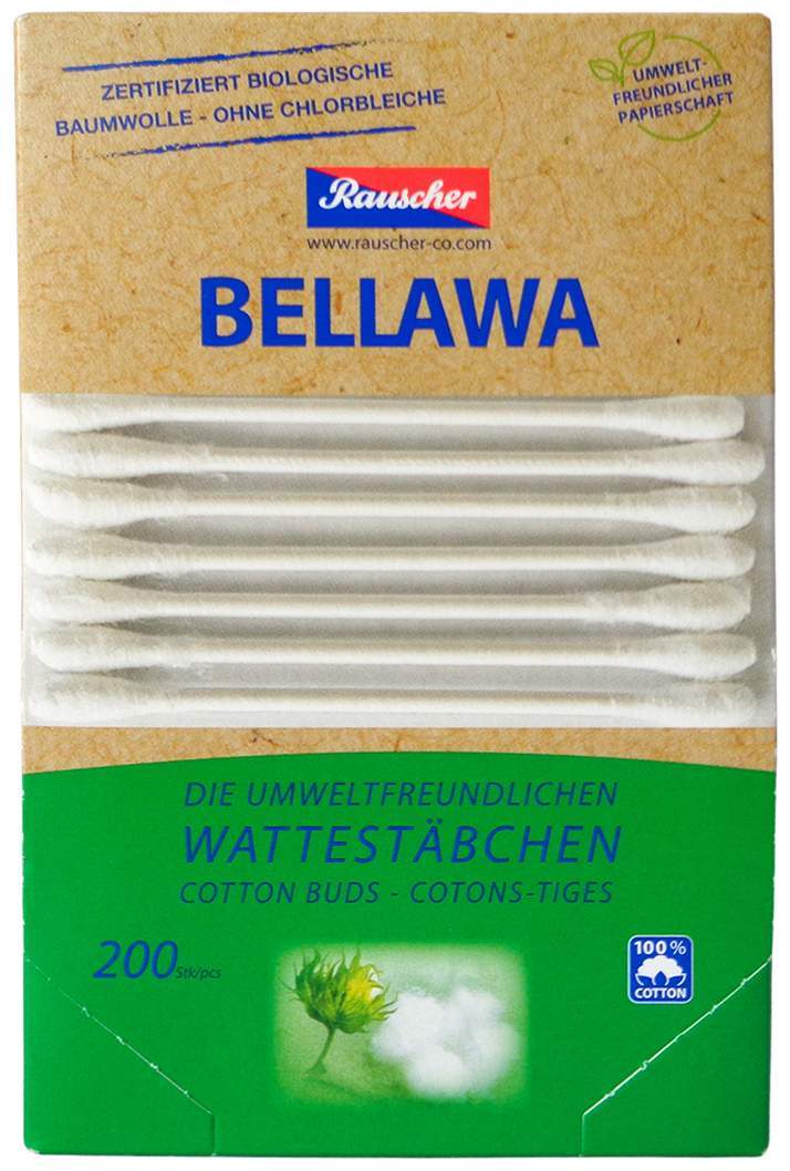 Bellawa Natural Wattestäbchen 200 Stück - Wattestäbchen