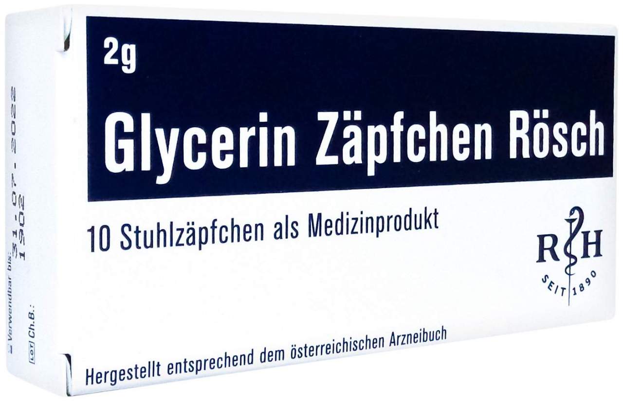 Glycerin Zäpfchen Rösch 2 G Gegen Verstopfung 10 Stück - Bei Verstopfung
