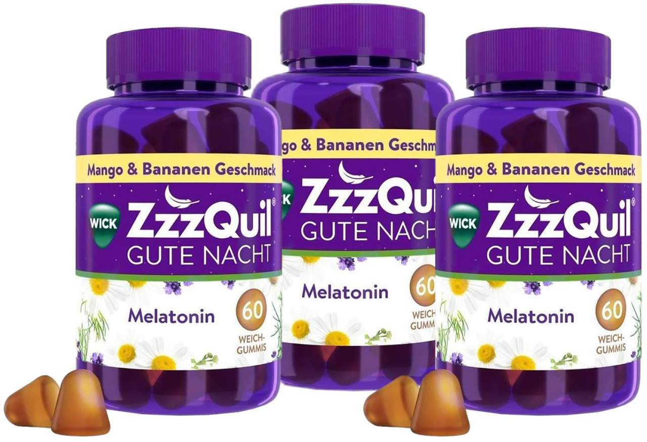Wick ZzzQuil Gute Nacht Mango & Banane 3 x 60 Weichgummis