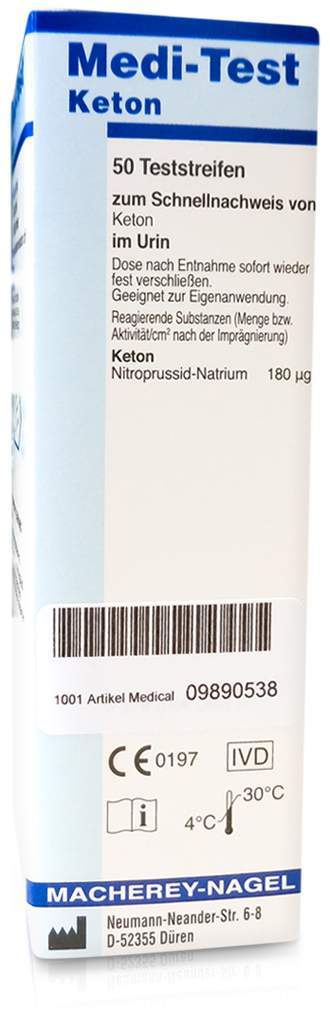Keton Teststreifen - Nachweis von Ketonen im Urin