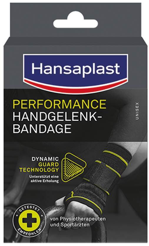 Hansaplast Sport Handgelenk-Bandage Gr.S - M 1 Stück - Zur Kompression und Unterstützung der Handgelenke