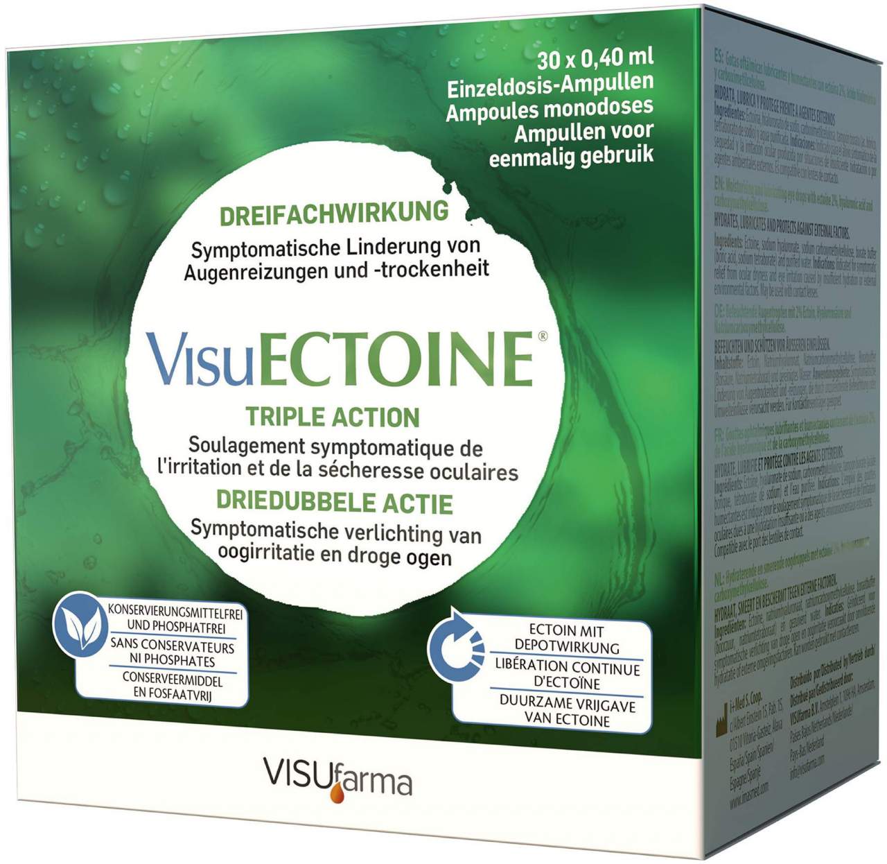 Visuectoine Augentropfen 30 X 0,4 ml - Bei Augenreizungen