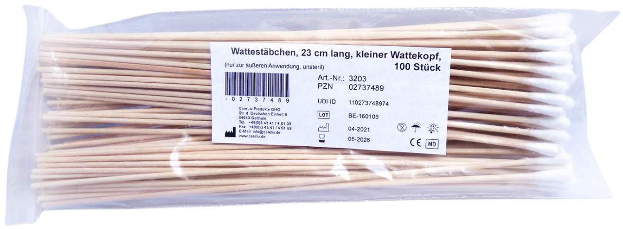 Wattestäbchen Mit Wattekopf 23 cm - Wattestäbchen