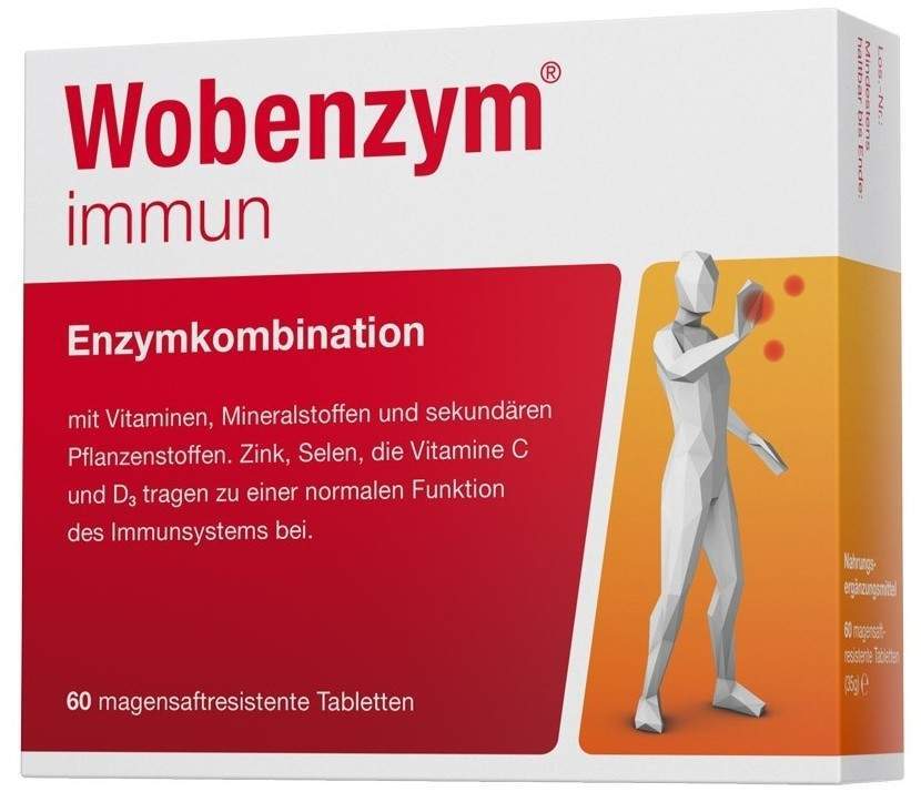 Wobenzym immun 60 Tabletten - Nahrungsergänzungsmittel zur Immunstärkung