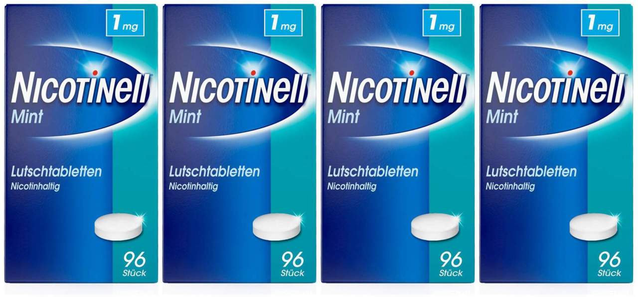 Nicotinell Lutschtabletten 1 mg Mint 4 x 96 Stück