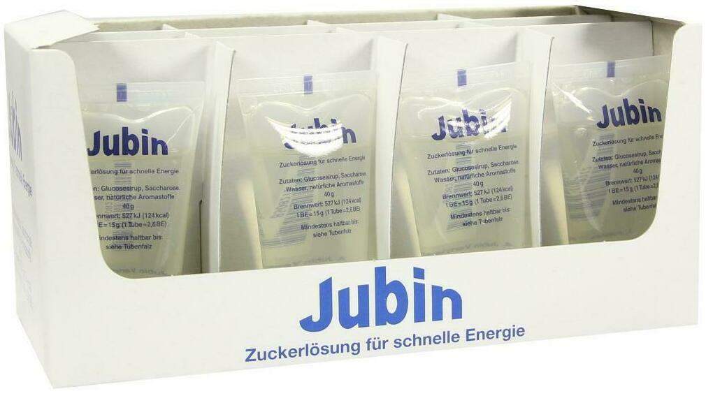Jubin Zuckerlösung 12 X 40 G Tube - Bei Unterzuckerung