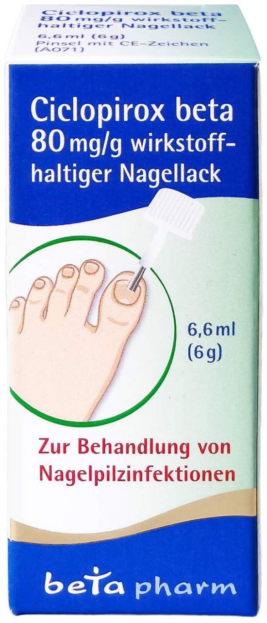 Ciclopirox beta 80 mg/g wirkstoffhaltiger Nagellack