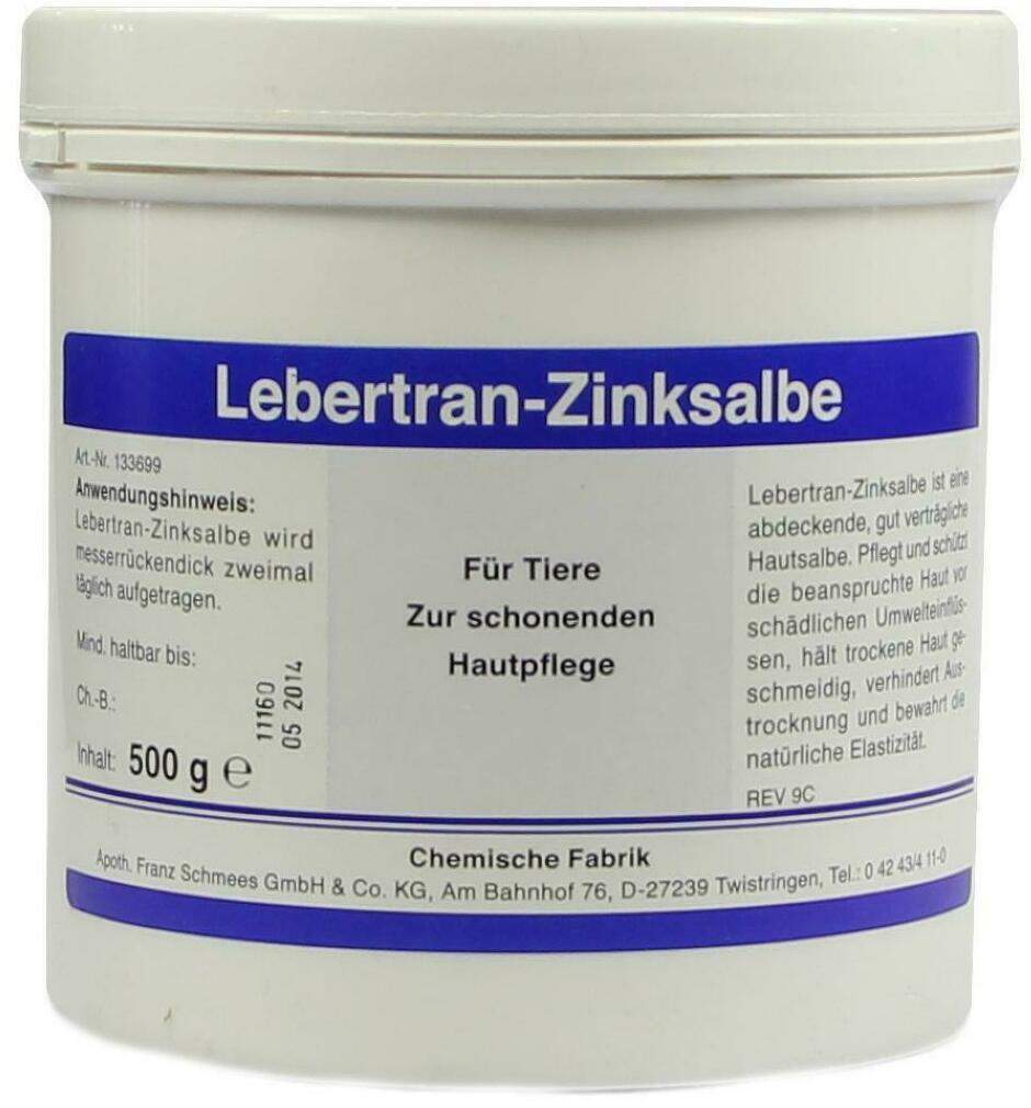 Lebertran Zinksalbe Vet 500 g Salbe