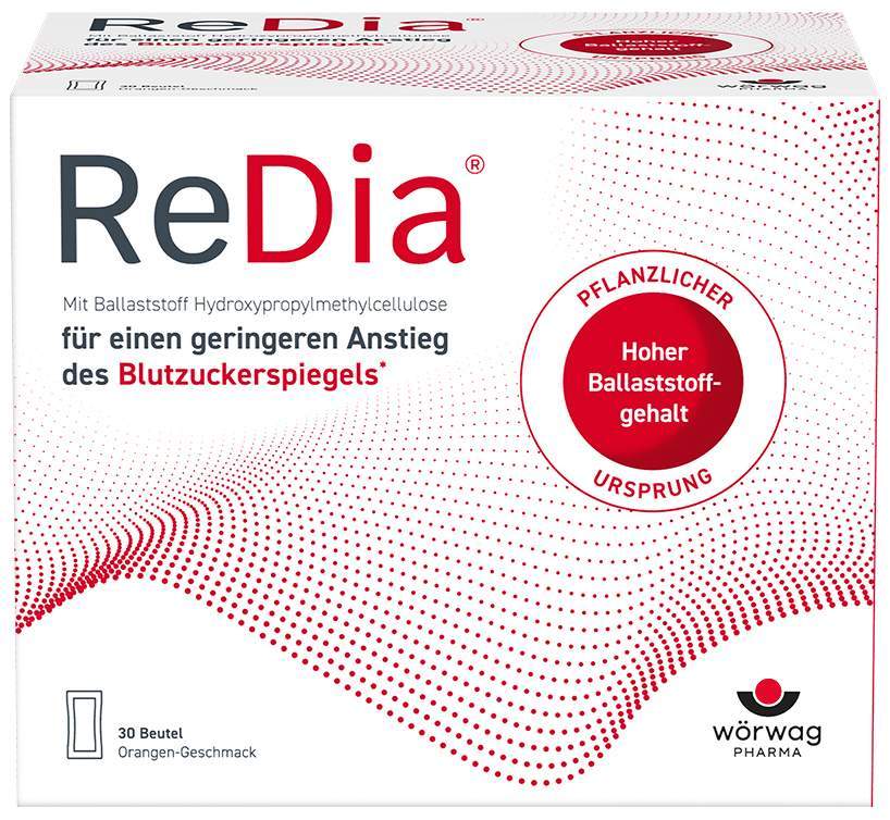 ReDia Granulat Ballaststoffdrink 30 x 12 g - Unterstützt den Blutzuckerspiegel
