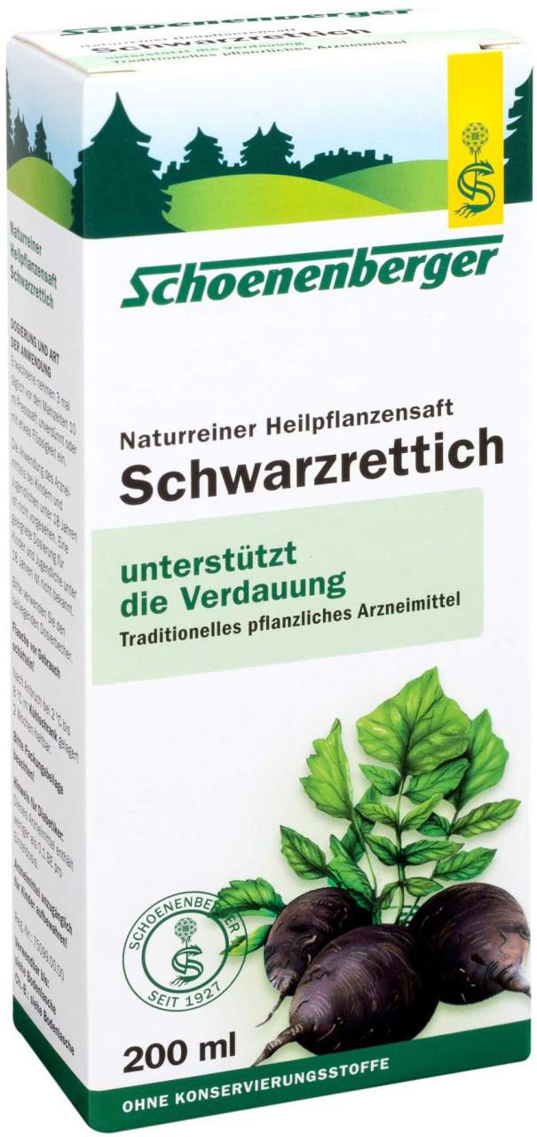 Schwarzrettich Saft Schönenberger 200 ml Saft - Schwarzrettichsaft