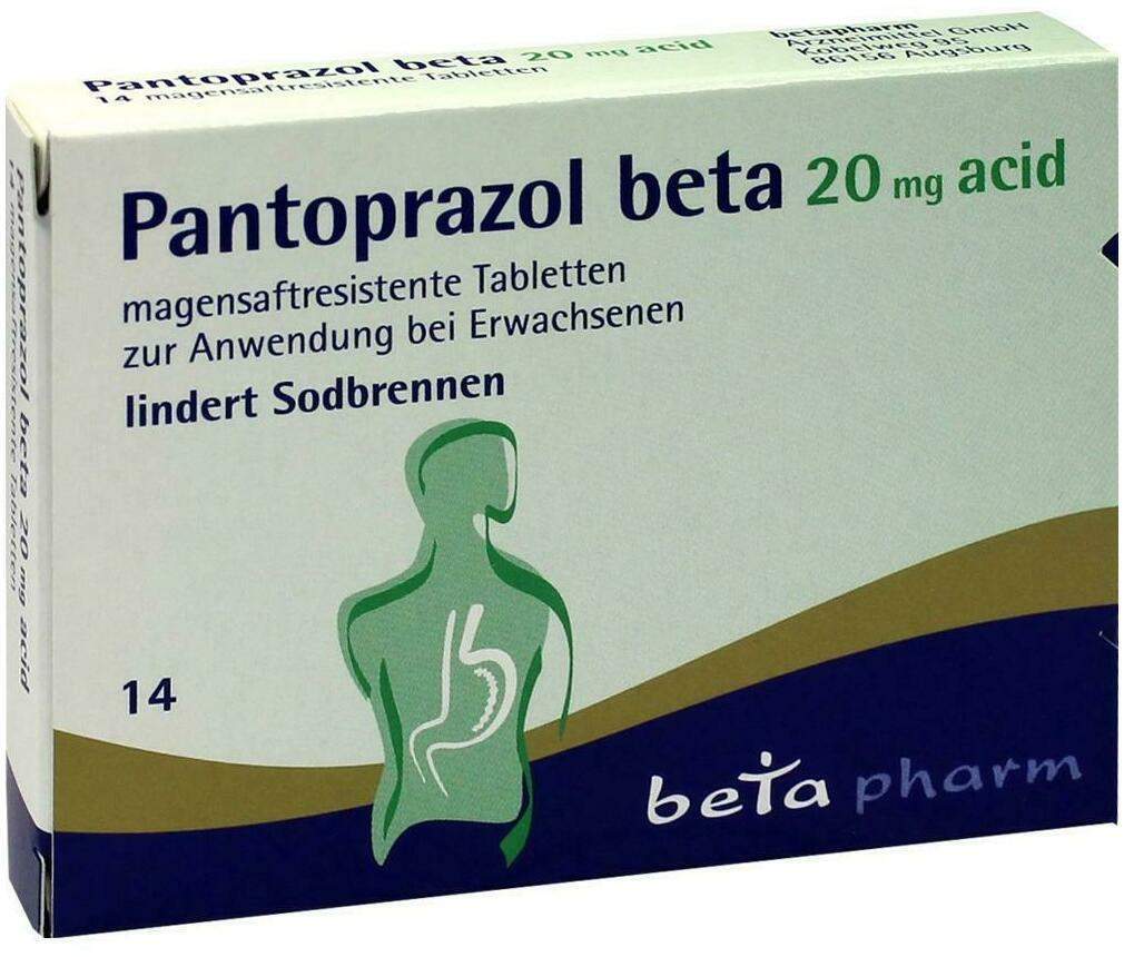 PANTOPRAZOL beta 20 mg acid magensaftres.Tabletten