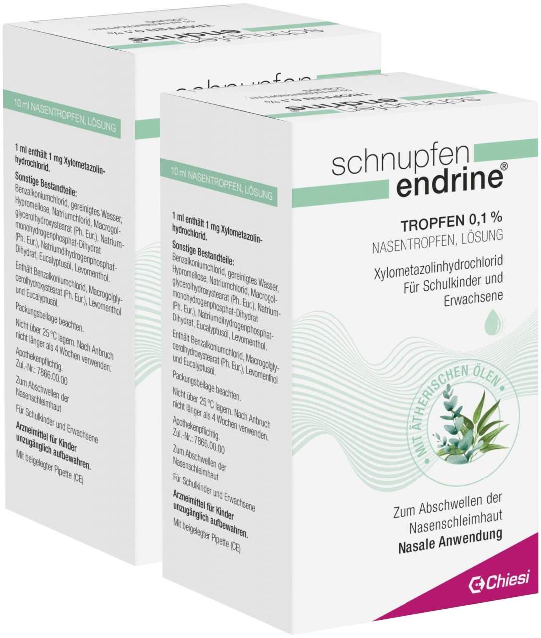 Schnupfen Endrine 0,1% Nasentropfen 2 x 10 ml - Bei Schnupfen