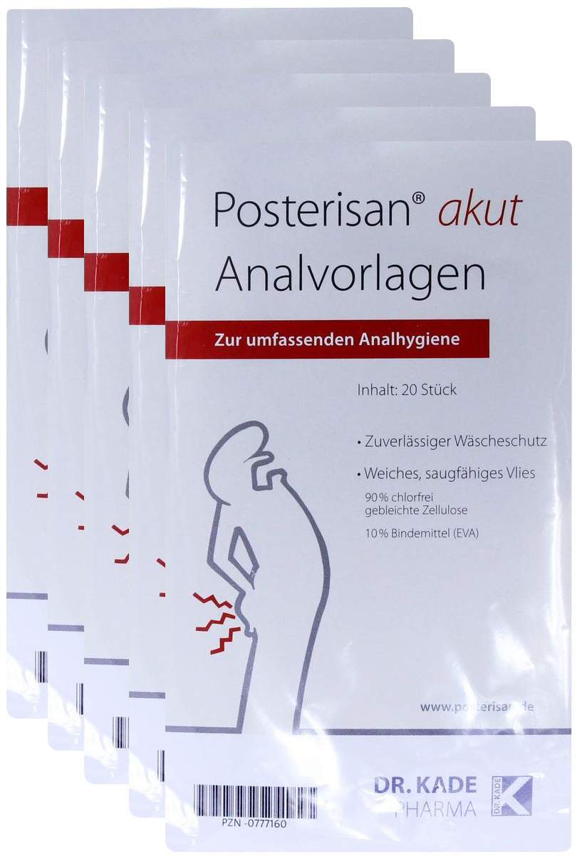 Analvorlagen 5 x 20 Stück - Analvorlagen