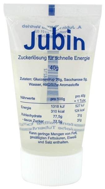 Jubin Zuckerlösung 40 g - Bei Unterzuckerung